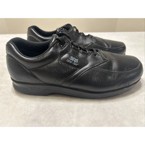 SAS Time Out Shoes Mens Size 12.5 W Black Leather Comfort Walking Orthopedic - Picture 1 of 9